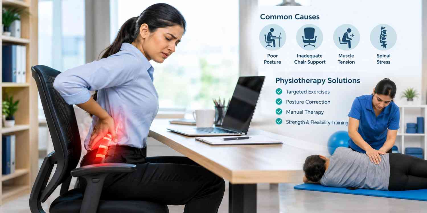Lower Back Pain After Sitting for Long Hours: Causes and Physiotherapy Solutions