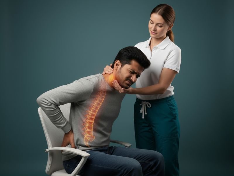 Physiotherapist at a leading physiotherapy clinic in Mumbai providing back pain physiotherapy and neck pain physiotherapy for effective pain relief